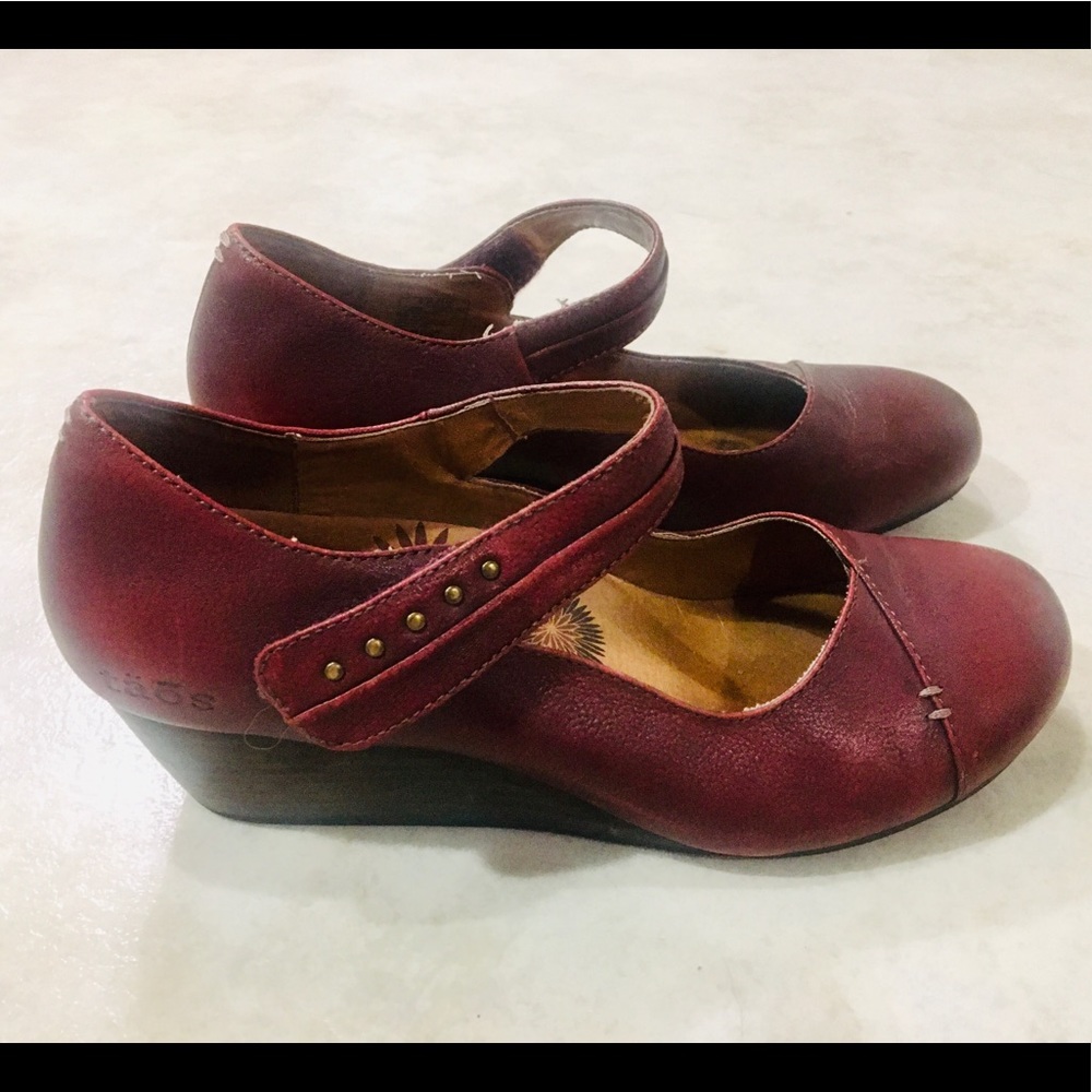 Taos Leather Mary Jane Wedge